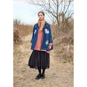 AODRESS Phil's Large Flower Beads Loose Fit Coat in Dal Blue Check — Jackson Hole Traders