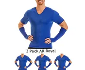 3-Pack Insta Slim Activewear Compression V-Necks VA0003