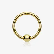 14 Karat Gold Ball End CBR Style Bendable Hoop Ring