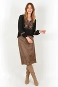 Blouse brodée manches longues JEANNE