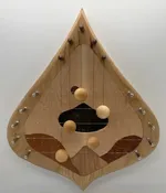 DH5MBCDEC-5 string door harp  with Maple border and decorative Cherry inlay.