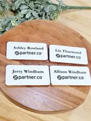 Personalized Metal Name Tag with Magnetic Back – Custom Printed, Durable & Fade-Resistant | Partnerco Swag