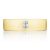6mm Bezel Set Diamond Wedding Band in Satin Finish