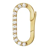 14K Diamond Oval Charm Bail