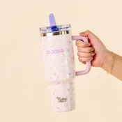 40 oz Lifestyle Flip Straw Tumbler-Mama Lilac