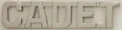 3/8" CADET Cut Out Letter Collar Insignia Silver Finish