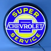 15 INCH BACKLIT LED LIGHTED SIGN  SUPER CHEVROLET SERVICE – 7CHEVS