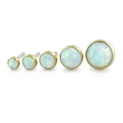 18K Gold Bezel Set Cabochon