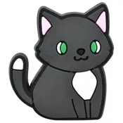 Black Cat Heel Strap Charm