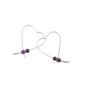 Artistic Amethyst Hearts