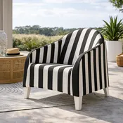 Black Stripe Slipcover, Compatible with IKEA Skarpo Chair – Made to Order