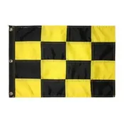 14" X 18" checkered gold flag