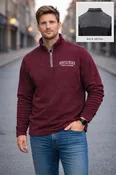 Banana Boat Men Outdoor Fleece Quarter Zip Reflective UPF50+ Jacket With Shell