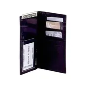 Black lambskin checkbook wallet