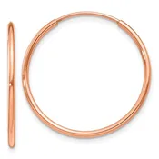 14K Rose Gold Endless Hoop Earrings – 25x25mm