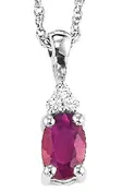 10K Birthstone Pendant – Ruby – July