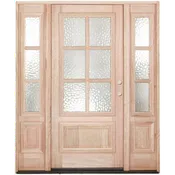 5/9x6/8 Exterior Mahogany Door 6 Lite with Sidelights