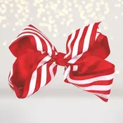 6 Inch Stripe Bow - Oversized Grosgrain Hair Barrette & Bows