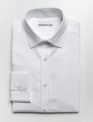 BKT20 Slim Dress Shirt in Crisp Poplin - White