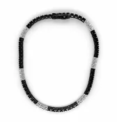 Black &amp;amp; White Diamond Tennis Bracelet