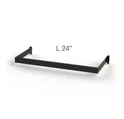 24″ Retail Display Clothing Hanging Rail Unit For Hangers | Vertik Component, Chic Black