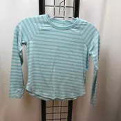 Athleta girl Baby Blue Stripe Child Size 7 Girl's Shirt