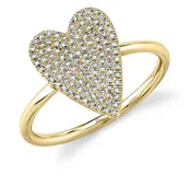 0.26CT DIAMOND PAVE HEART RING l SC55009105V2