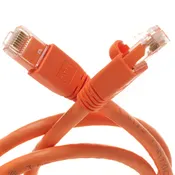 0.5Ft - Cat6A 24AWG Snagless Ethernet Network Patch Cable - Orange