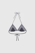 Bandana print triangle bikini with crystals