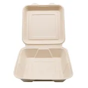 8" x 8" x 2.5"  Wheat Straw Hinged Lid Container