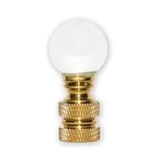 20mm Clear Ball Finial - 1½" h Brass