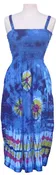 Adult Blue Tie-Dye Dress with Elastic Bodice