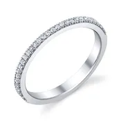 13 MATCH DIA BAND - 14 KARAT WHITE GOLD DIAMOND WEDDING