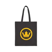 King of the Beach® Circle Crown Black Cotton Tote Bag by MIRAMAR®