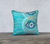 18 x 18 Evil Eye Throw Pillow Case - SimArt Brand