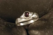 Sterling Silver Organic V Ring, Multiple Gemstone Options — Designs By S&R