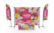 10 ft Display Kit With Backdrop, Feather Flags & Table Cover