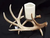 Antler Candelabra w/ Forged Candle Plate