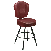 Lusso 3-Channel Premium Casino Bucket Bar Stool with Circular Frame