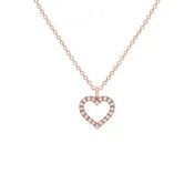 Heart Romantic Diamond Necklace Handmade-Small
