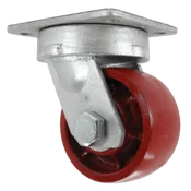 10″ x 3″ Extreme Heavy Duty Kingpinless Swivel Caster, (CD) Crowned Ductile Steel Wheel, Taper Roller Bearing