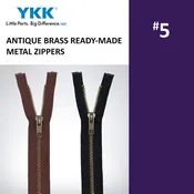 ANTIQUE BRASS READY-MADE YKK® METAL ZIPPERS