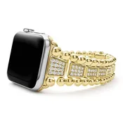 18K Gold Full Diamond Watch Bracelet | 42-49mm