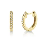 0.07ct Yellow Gold Small Diamond Hoops