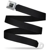 1962 Chevrolet Impala Deer Emblem Full Color Black/Silver Seatbelt Belt - Black Webbing