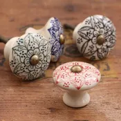 Flower Glass Door Knob