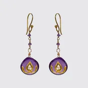 Amethyst Rosary with Amethyst Drops and Rose-cut Diamond