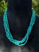 18in. Heishi Necklace w/ Kingman Turquoise