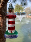 CUSTOM Hilton Head Glass Light House Ornament
