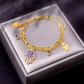 18K Gold-Plated Hamsa & Evil Eye 3-Piece Jewelry Set | Le'Var